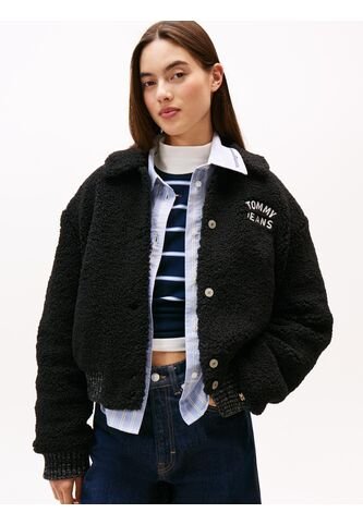 Chaqueta Negra Bomber Con Logo Tommy Jeans Tommy Hilfiger