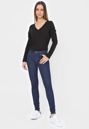 Camiseta Manga Larga Negro Tommy Hilfiger