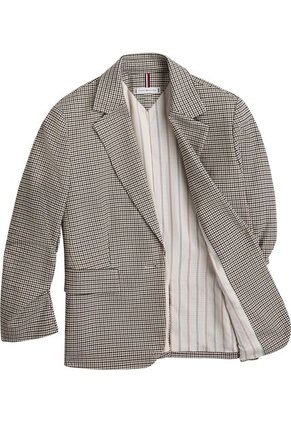 Blazer Beige Con Diseño De Estampado De Cuadros Tommy Hilfiger