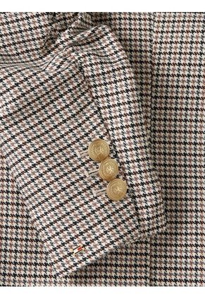 Blazer Beige Con Diseño De Estampado De Cuadros Tommy Hilfiger