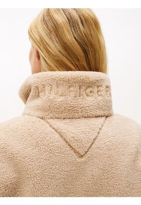 Chaqueta Beige De Cuello Chimenea Tommy Hilfiger