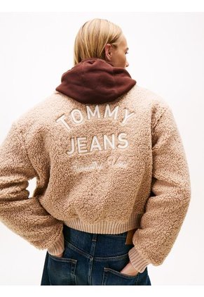 Chaqueta Café Bomber Con Logo Tommy Jeans