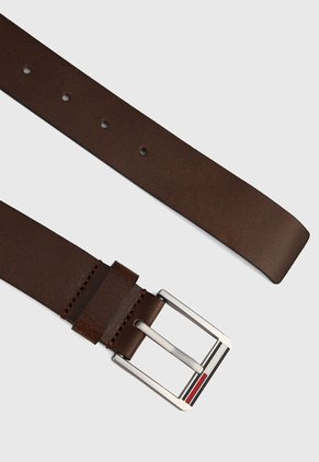 Cinturón Café-Plateado Tommy Hilfiger