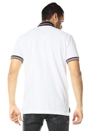 Camiseta Polo Blanca-Azul Tommy Hilfiger