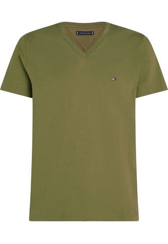 Camiseta Verde Essential En Cuello V Tommy Hilfiger Tommy Hilfiger