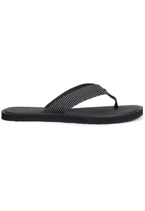 Sandalias Negro IM Scandi Con Logo Metalizado Tommy Hilfiger