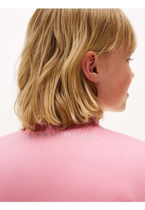 Chaleco Rosado Acolchado Amplio De Plumón Tommy Hilfiger