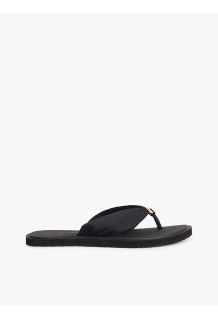 Sandalias Negro Con Insignia Del Monograma TH Tommy Hilfiger