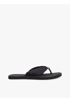 Sandalias Negro Con Insignia Del Monograma TH Tommy Hilfiger