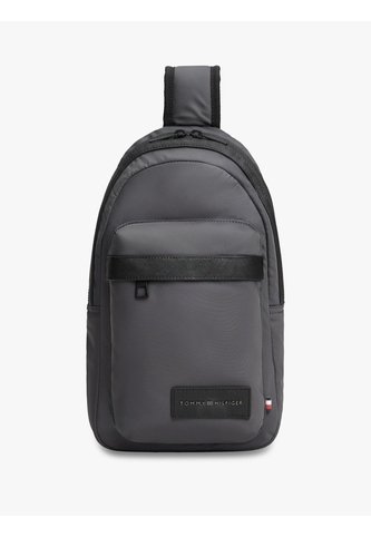 Morral Gris Tipo Slingpack Con Logo Tommy Hilfiger Tommy Hilfiger