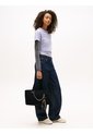 Bolso Negro Denim Tote Con Cadena Tommy Hilfiger de Tommy Hilfiger