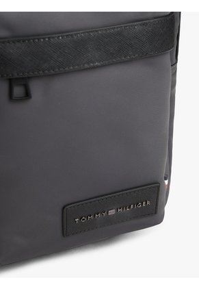 Morral Gris Tipo Slingpack Con Logo Tommy Hilfiger