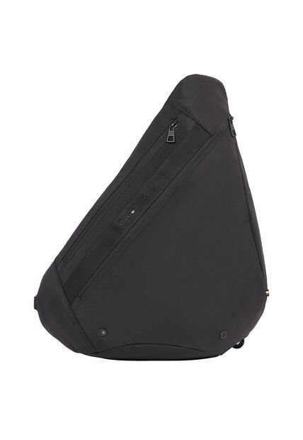 Bolso Negro Cruzado Con Logo Metálico Tommy Hilfiger