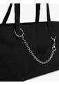 Bolso Negro Denim Tote Con Cadena Tommy Hilfiger de Tommy Hilfiger