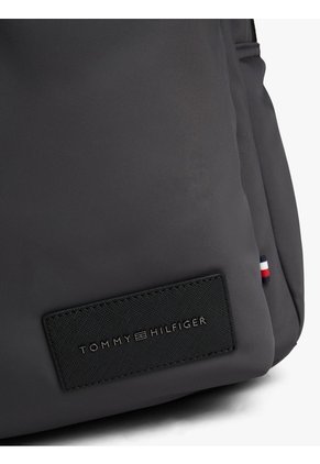 Morral Gris De Tela Con Parche Del Logo Tommy Hilfiger