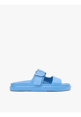 Sandalias Celeste Con Tira Doble Y Logo Esmaltado Tommy Hilfiger Tommy Hilfiger