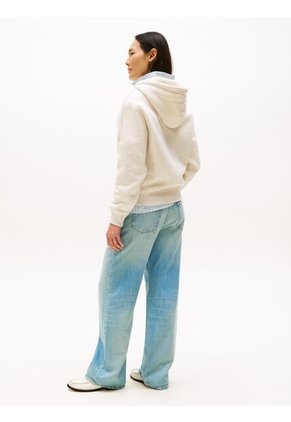 Buzo Blanco Con Capota, Cordón Y Logo Bordado Tommy Hilfiger