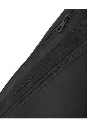 Bolso Negro Cruzado Con Logo Metálico Tommy Hilfiger