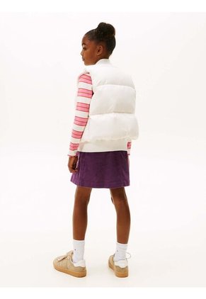 Chaleco Blanco Acolchado Amplio De Plumón Tommy Hilfiger