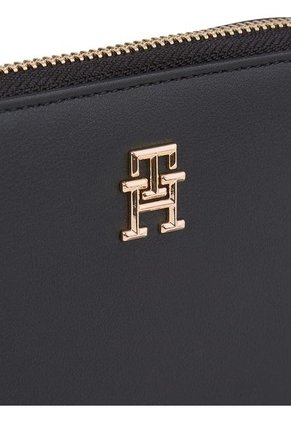 Billetera Negra Pequeña Con Logo Tommy Hilfiger