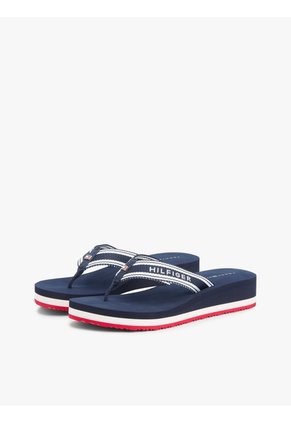 Sandalias Multicolor De Cuña Con Tira Trenzada Tommy Hilfiger