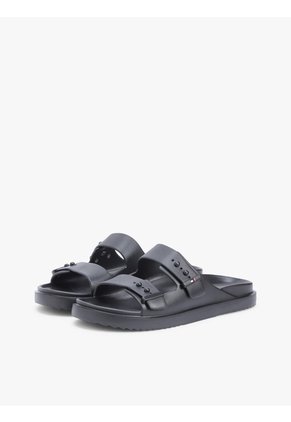 Sandalias Negro Ligeras Con Hebillas Y Suela Dentada Tommy Hilfiger