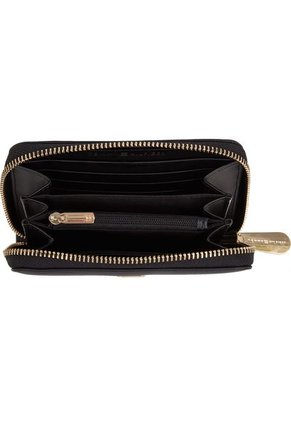 Billetera Negra Pequeña Con Logo Tommy Hilfiger