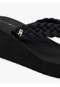 Sandalias Negro De Cuña Con Tiras Trenzadas Tommy Hilfiger de Tommy Hilfiger