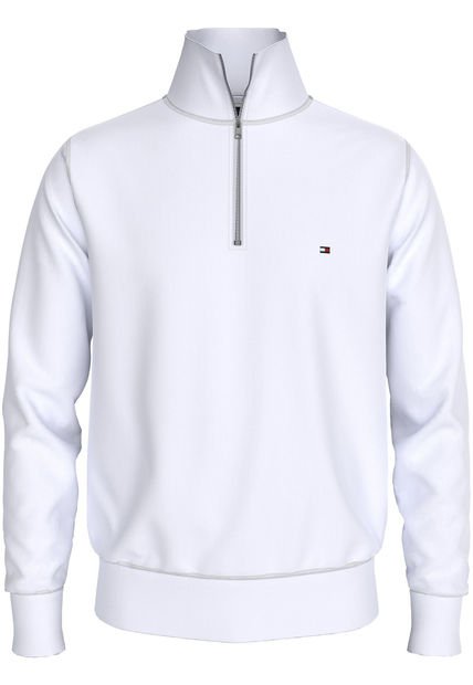 Saco Blanco Con Cremallera De Un Cuart Tommy Hilfiger