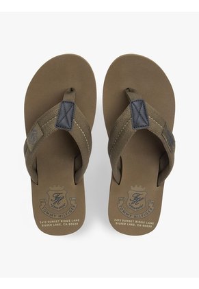 Sandalias Verde Con Parche Con Escudo Tommy Hilfiger