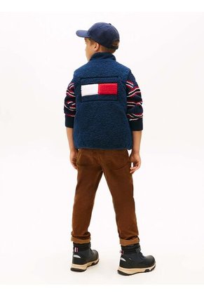 Chaleco Azul Acolchado Reversible Con Peluche Tommy Hilfiger