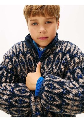 Chaqueta Multicolor Teddy Con Logo Engomado Tommy Hilfiger