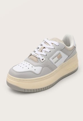 Tenis Lifestyle Gris-Blanco-Beige Tommy Hilfiger Jeans