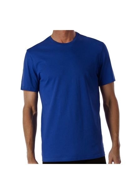 Pack Celeste De 3 Camisetas De Cuello Redondo Con Logo 09TCR01421