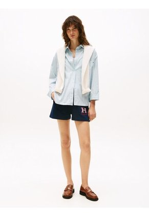 Bermudas Azul Americana Con Logo Tommy Hilfiger
