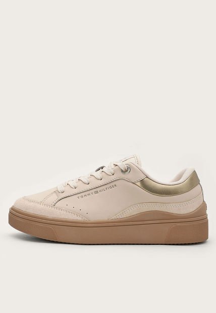 Tenis Lifestyle Beige-Café-Dorado Tommy Hilfiger