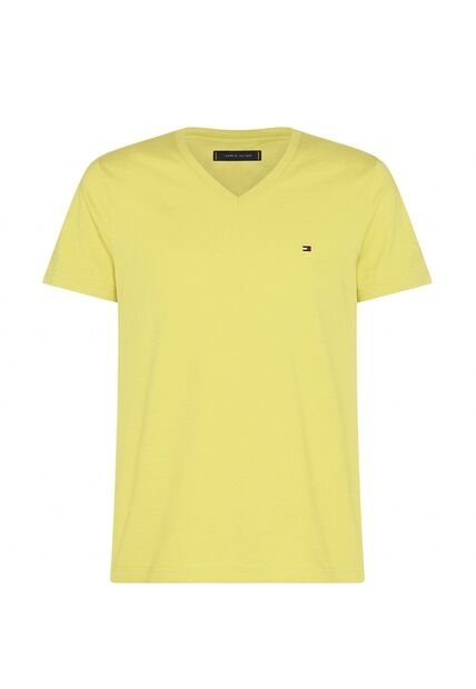 Camiseta Amarilla Essential En Cuello V Tommy Hilfiger