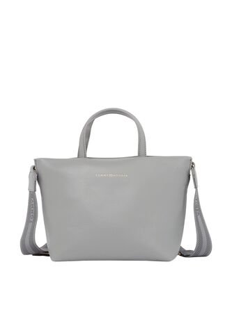 Bolso Gris Tote Con Correa Cruzada Tejida Tommy Hilfiger Tommy Hilfiger