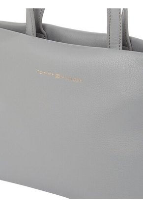 Bolso Gris Tote Con Correa Cruzada Tejida Tommy Hilfiger