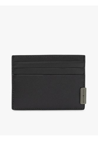 Tarjetero Negro De Cuero Con Herraje TH Tommy Hilfiger Tommy Hilfiger