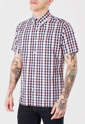 Camisa Salmón-Azul-Blanco Tommy Hilfiger