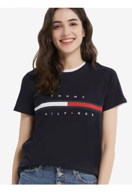 Camiseta Para Damas Azul Tommy Hilfiger