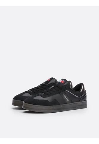 Tenis Negro The Greenwich De Cuero Con Logo Tommy Hilfiger Tommy Hilfiger