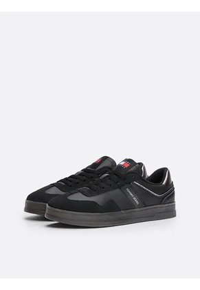 Tenis Negro The Greenwich De Cuero Con Logo Tommy Hilfiger