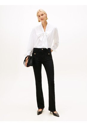 Jeans Negro Bootcut Negros De Talle Alto Tommy Hilfiger