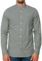 Camisa Verde Oliva-Blanco Tommy Hilfiger de Tommy Hilfiger