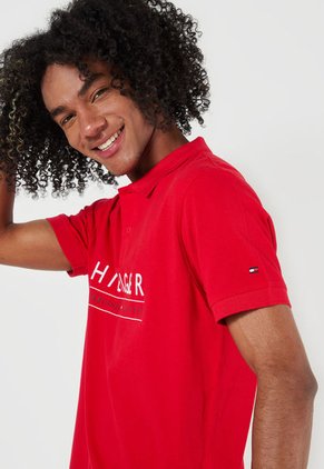 Camiseta Polo Rojo-Blanco-Azul Tommy Hilfiger