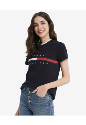 Camiseta Para Damas Azul Tommy Hilfiger