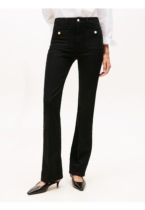 Jeans Negro Bootcut Negros De Talle Alto Tommy Hilfiger