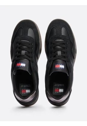 Tenis Negro The Greenwich De Cuero Con Logo Tommy Hilfiger